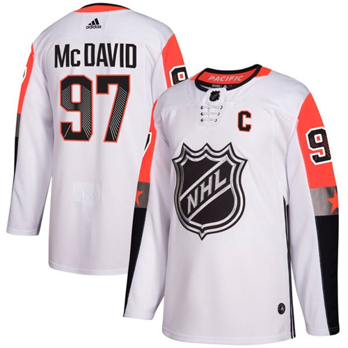 Adidas Oilers #97 Connor McDavid White 2018 All-Star Pacific Division Authentic Stitched NHL Jersey